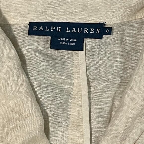 Ralph Lauren Linen utility button down size 8 - Picture 2 of 7